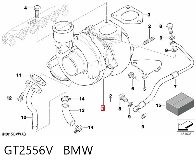 GT2556V BMW Turbo para motor