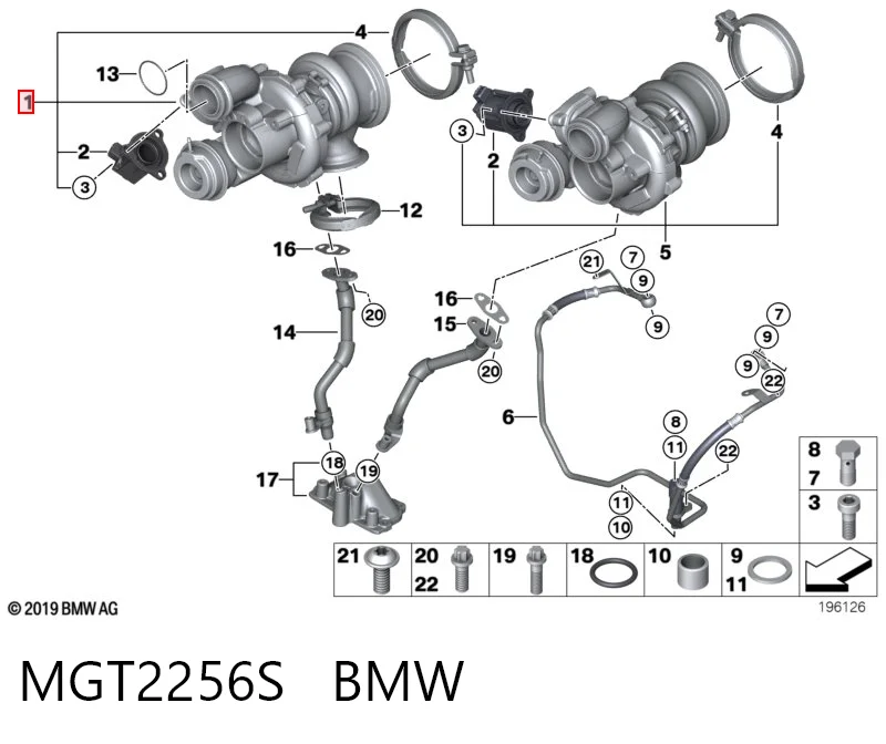 MGT2256S BMW Turbo para motor