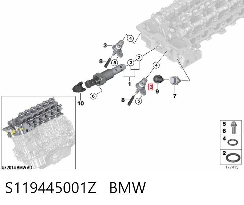 S119445001Z BMW Sensor posición arbol de levas