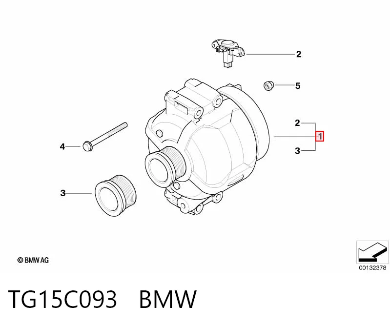 TG15C093 BMW Alternador de coche