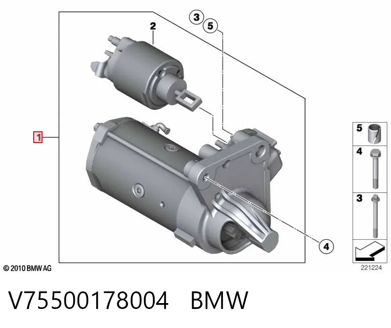 V75500178004 BMW Arranque motores
