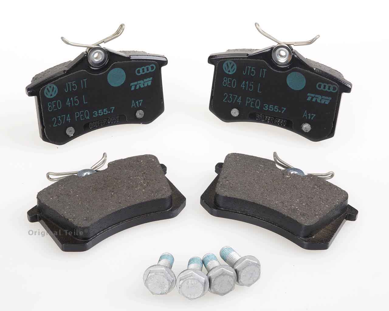 Pastillas de freno traseras de disco VAG 8E0698451L